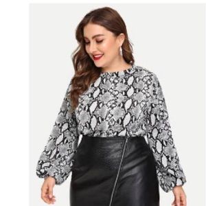 SHEIN snakeskin print top